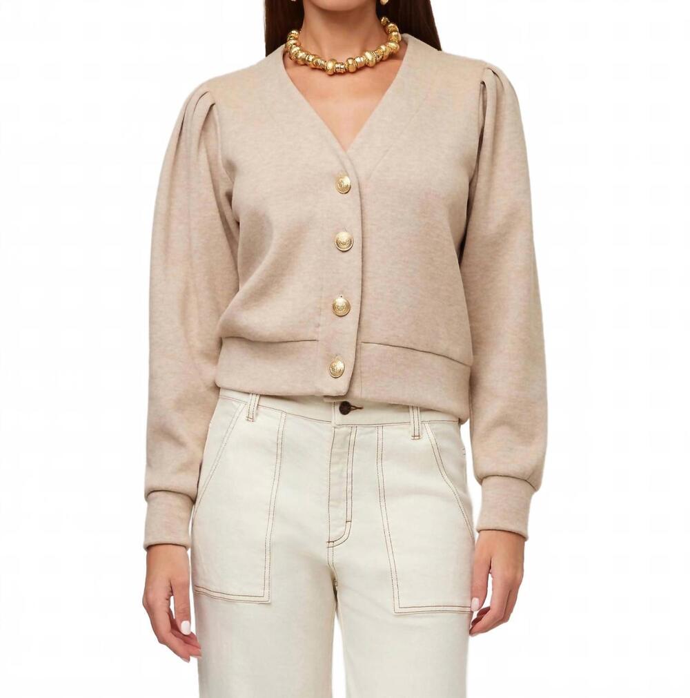 NEW FIFTEEN TWENTY women's madeline cardigan in light tan